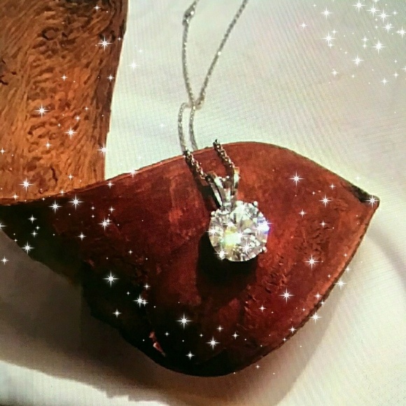 💎'2CT' ROUND BRILLIANT SOLITAIRE DIAM (Lab)💎16" - Picture 2 of 2